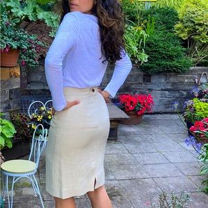 Salvatore Ferragamo linen pencil skirt